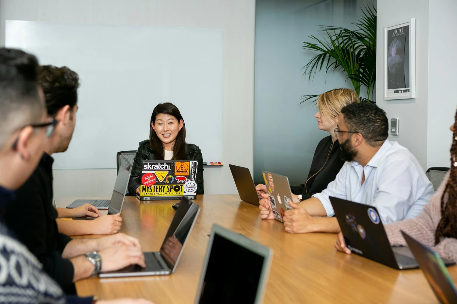 Workplace team in discussion